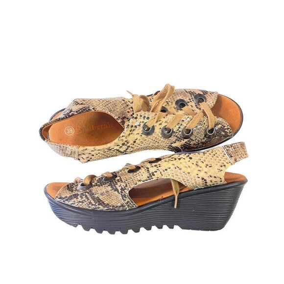 Bernie Mev Snake Print Patent Leather Sandals 39 US 7 - Picture 3 of 8